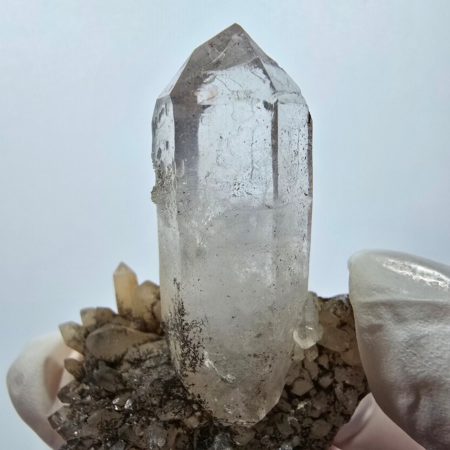 Amas de quartz dendrite rare à double terminaison, Goboboseb, Namibie, 52 x 40 x 17 mm