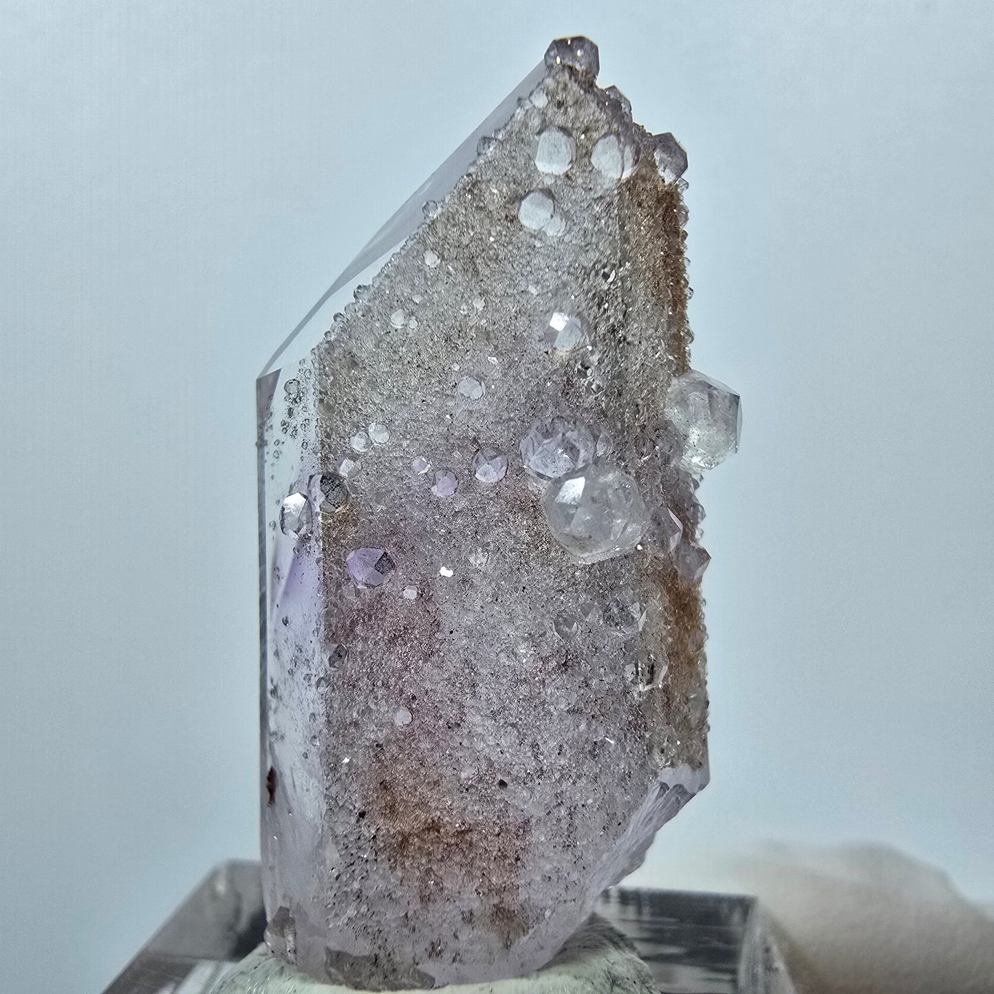 Phantom Amethyst with Analcim Tip Streep Mine, Goboboseb, Namibia 37*17*13mm
