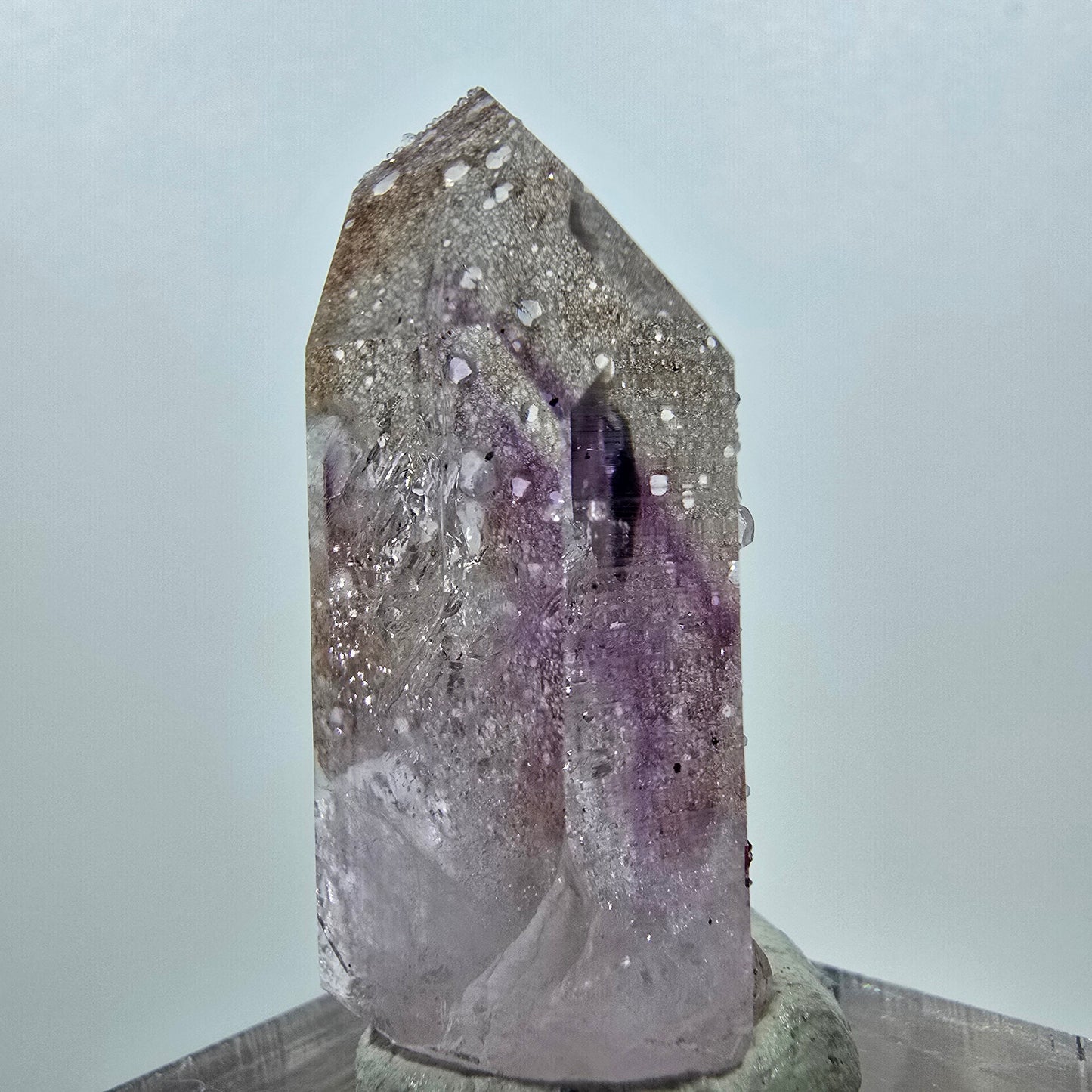 Phantom Amethyst with Analcim Tip Streep Mine, Goboboseb, Namibia 37*17*13mm