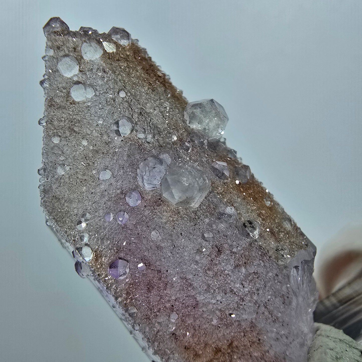 Phantom Amethyst with Analcim Tip Streep Mine, Goboboseb, Namibia 37*17*13mm