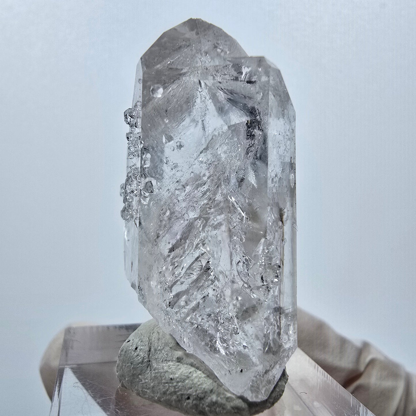 Enhydro Quarz mit Analcim, 2x Blase Streep Mine, Goboboseb, Namibia 38*24*15mm