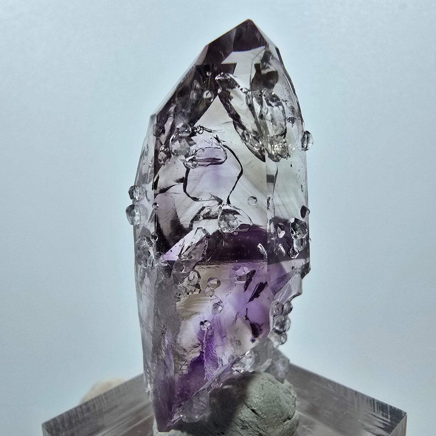 Enhydro Phantom Amethyst with Analcim Streep Mine, Goboboseb, Namibia 42*17*17mm