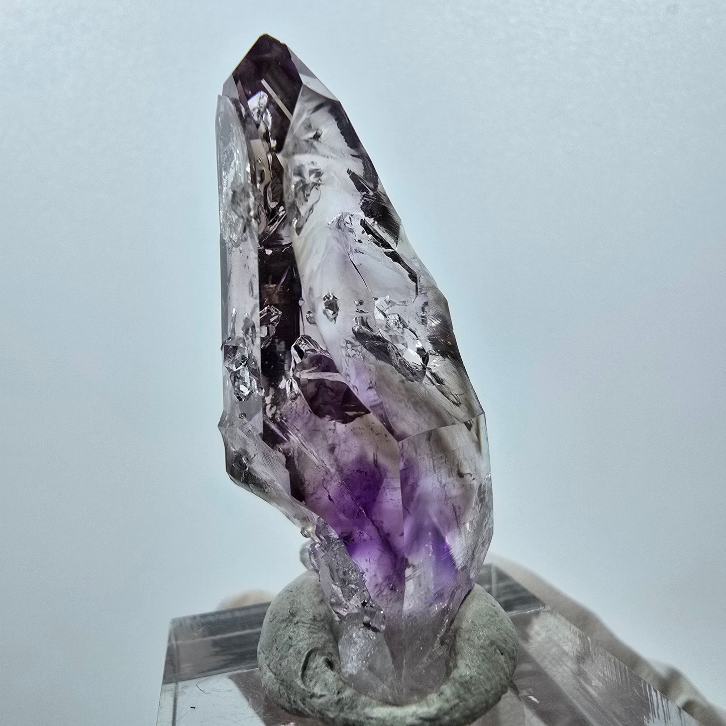 Enhydro Phantom Amethyst with Analcim Streep Mine, Goboboseb, Namibia 42*17*17mm