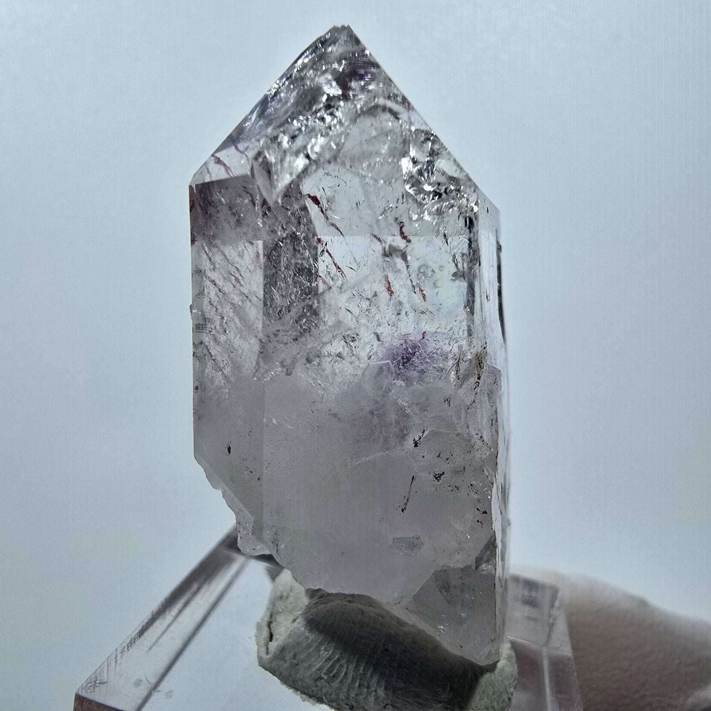 Harlequin Phantom Amethyst with Analcim Streep Mine, Goboboseb, Namibia 42*26*16mm