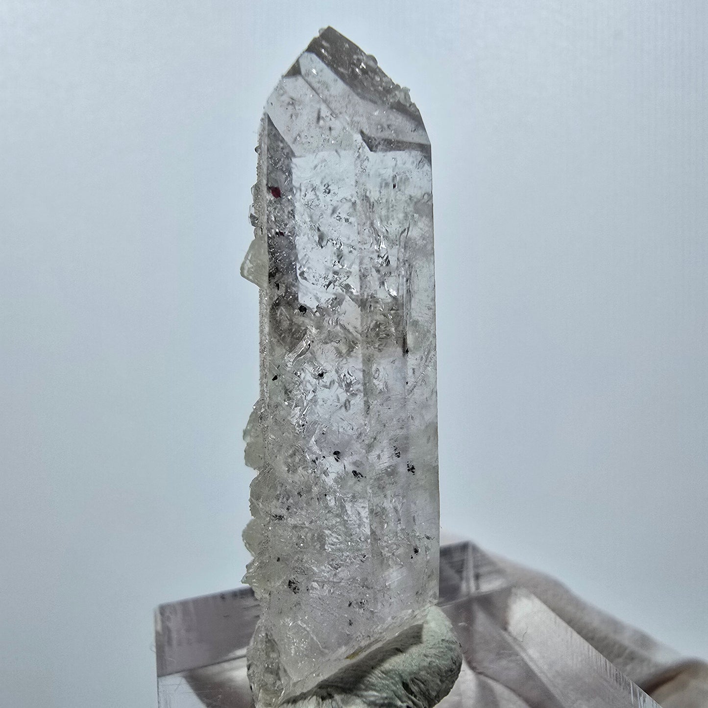 Enhydro Quartz with Prehnite, Analcim Streep Mine, Goboboseb, Namibia 41*15*10mm
