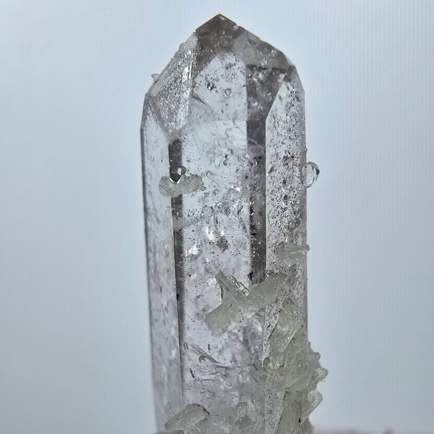 Enhydro Quartz with Prehnite, Analcim Streep Mine, Goboboseb, Namibia 41*15*10mm