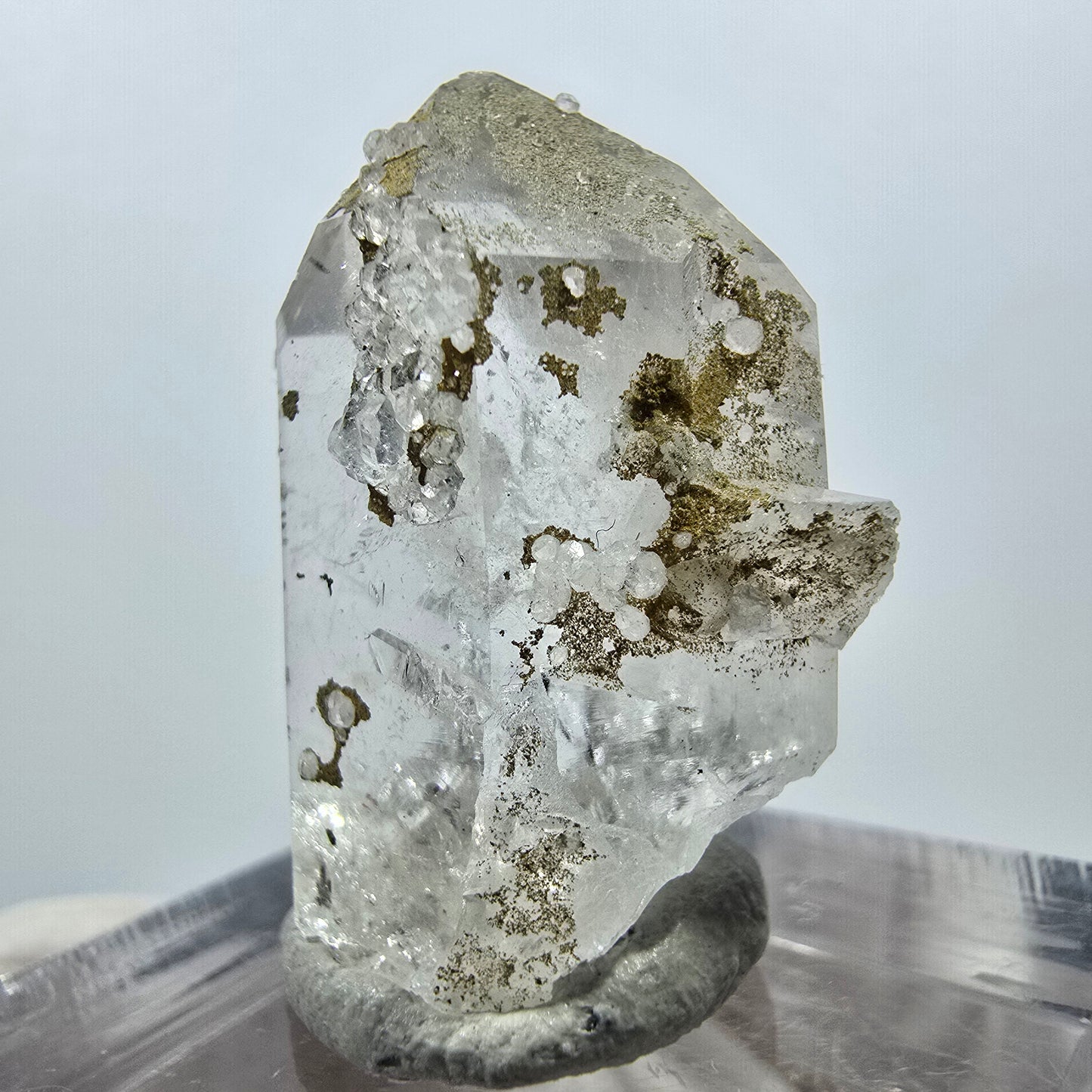 Clear Quartz with Analcime Point Streep Mine, Goboboseb, Namibia 26*19*16mm