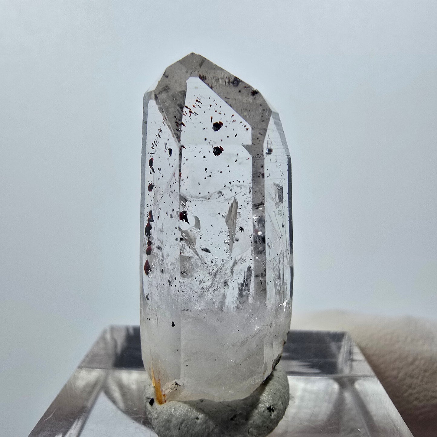 Quartz clair Harlequin Point Streep Mine, Goboboseb, Namibie 29 x 11 x 10 mm