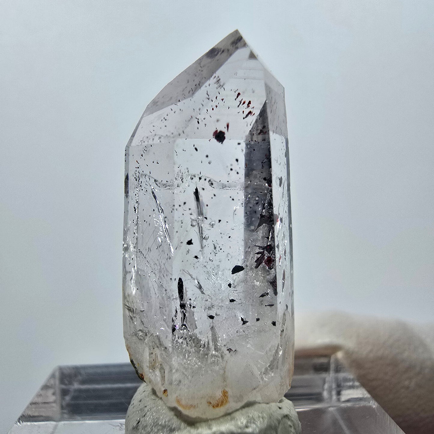Quartz clair Harlequin Point Streep Mine, Goboboseb, Namibie 29 x 11 x 10 mm