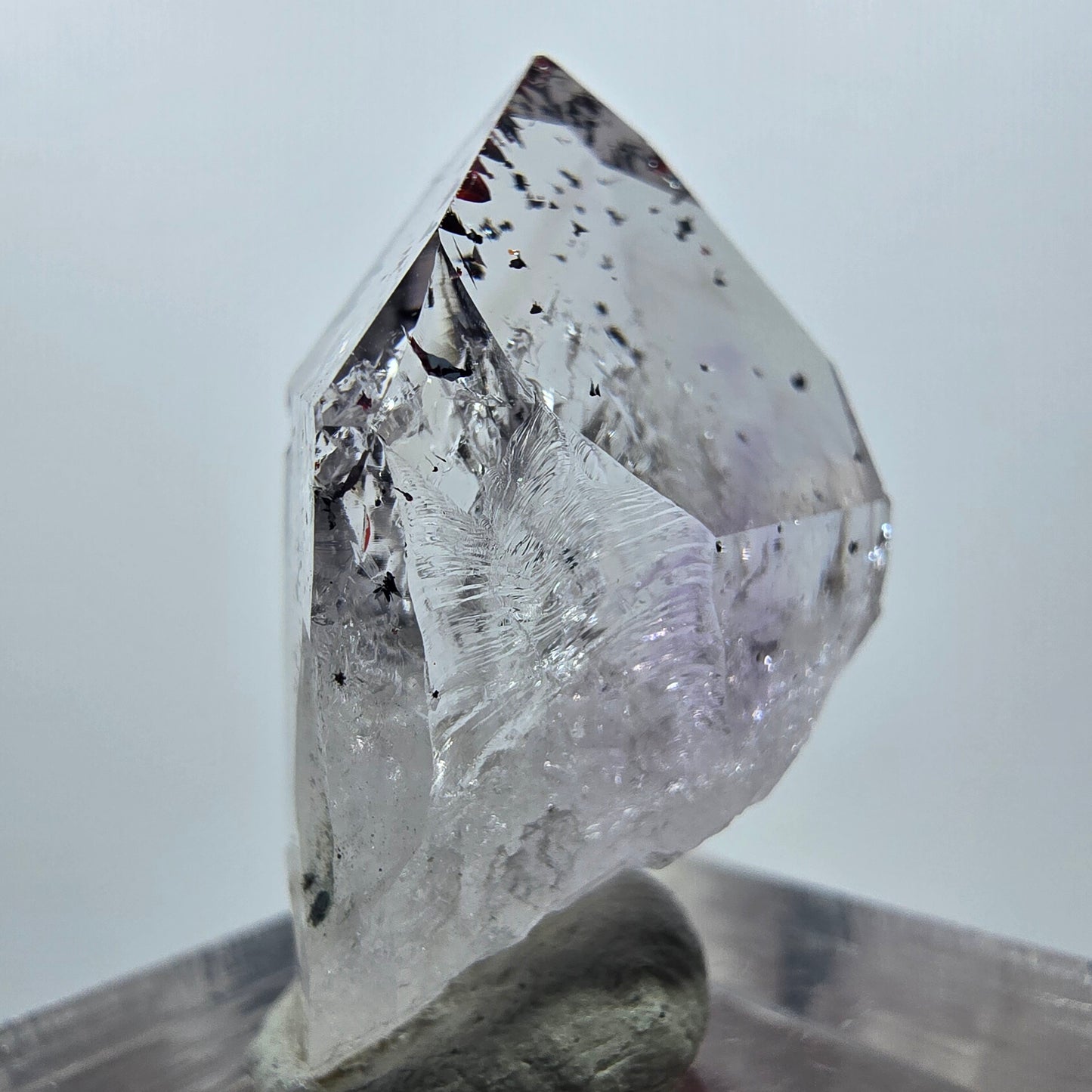 Mine d'améthyste fantôme Enhydro Harlequin, Goboboseb, Namibie, 29 x 20 x 13 mm