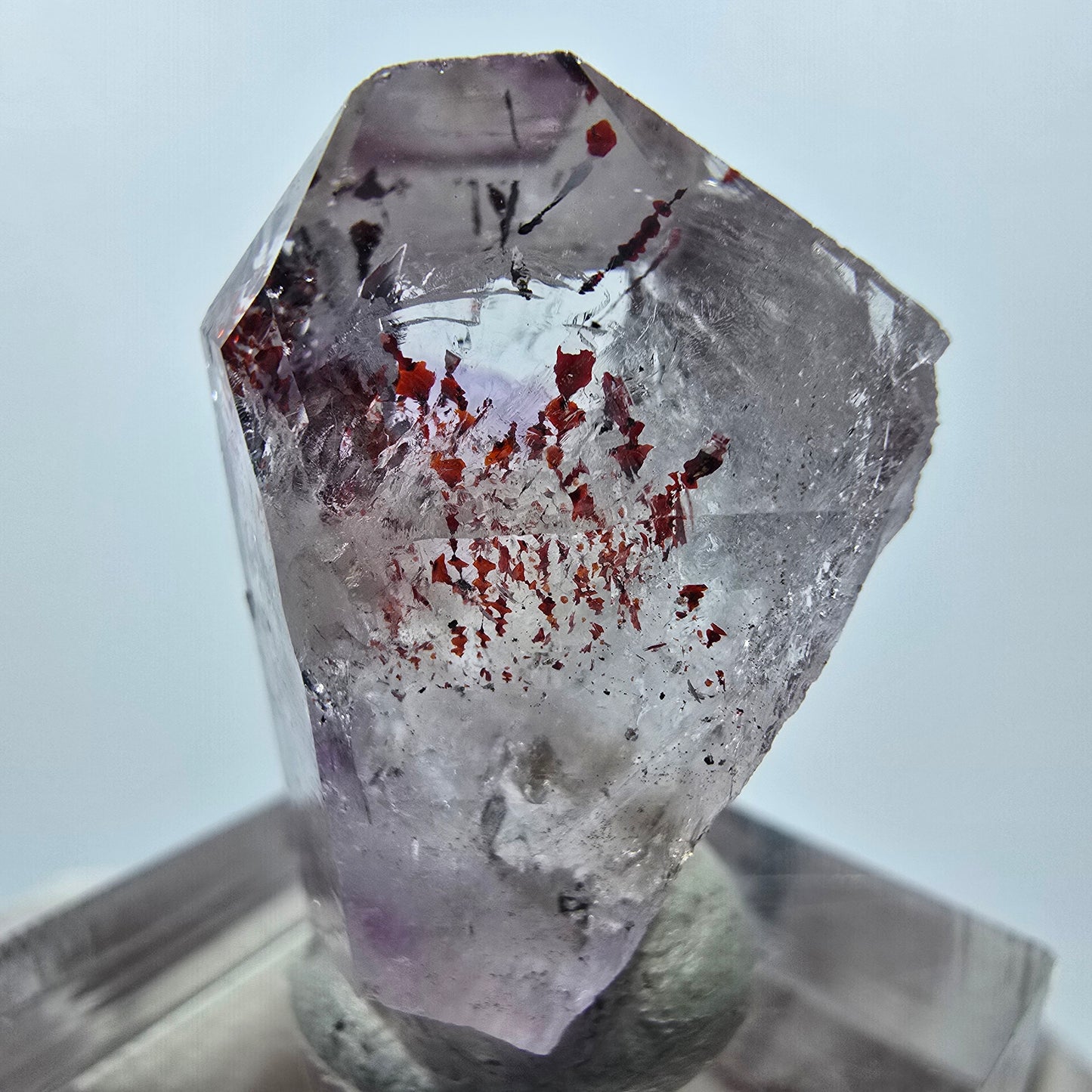 Mine d'améthyste fantôme Enhydro Harlequin, Goboboseb, Namibie, 30 x 19 x 14 mm