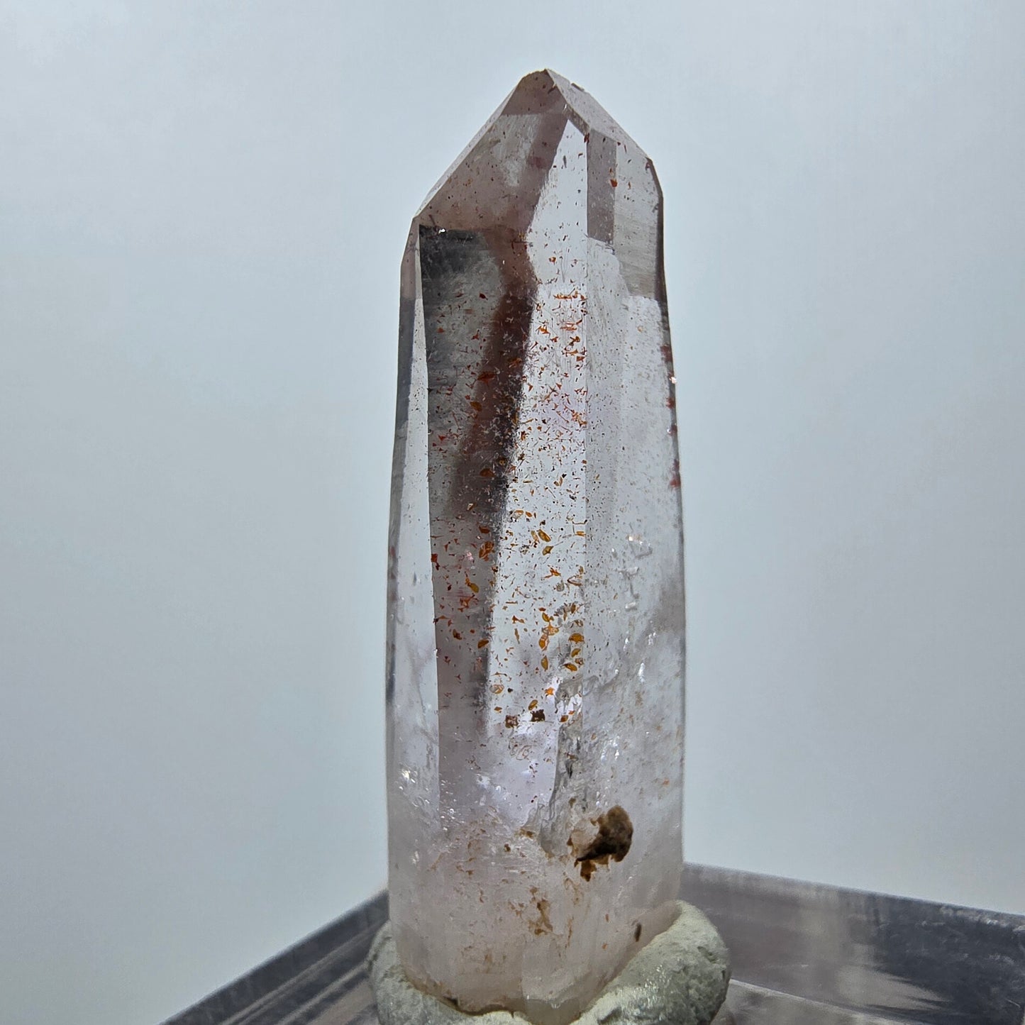 Améthyste fantôme avec hématite Goboboseb, Namibie 34 x 13 x 8 mm