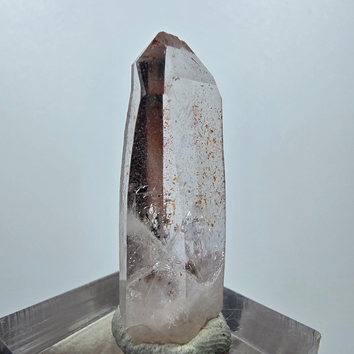 Améthyste fantôme avec hématite Goboboseb, Namibie 34 x 13 x 8 mm