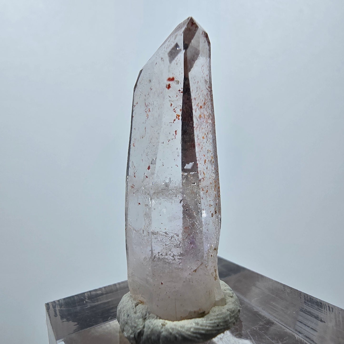 Améthyste fantôme avec hématite Goboboseb, Namibie 34 x 13 x 8 mm
