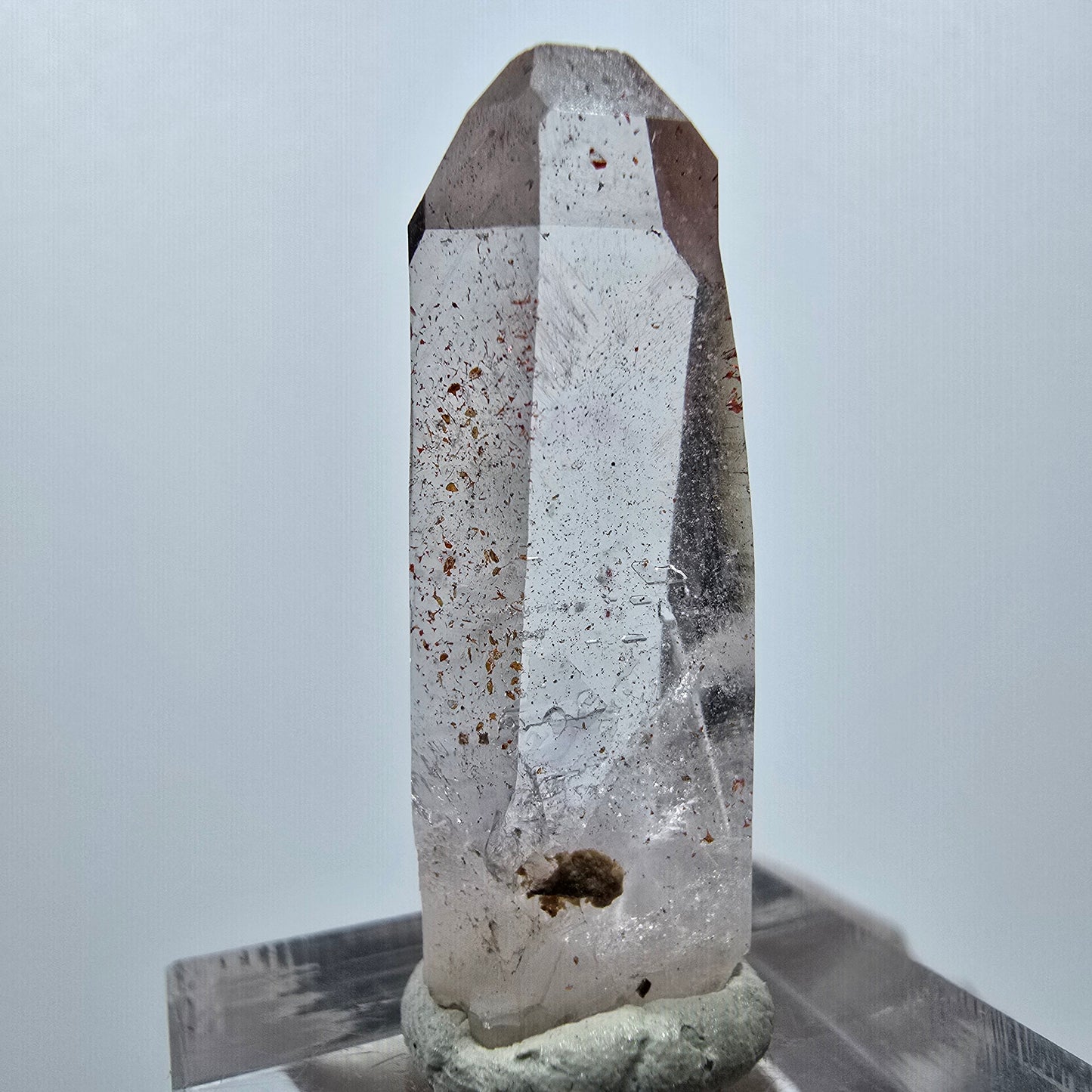 Améthyste fantôme avec hématite Goboboseb, Namibie 34 x 13 x 8 mm