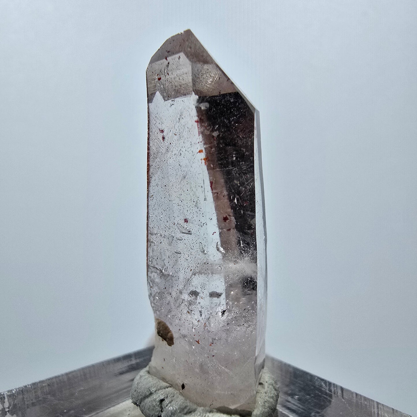 Améthyste fantôme avec hématite Goboboseb, Namibie 34 x 13 x 8 mm