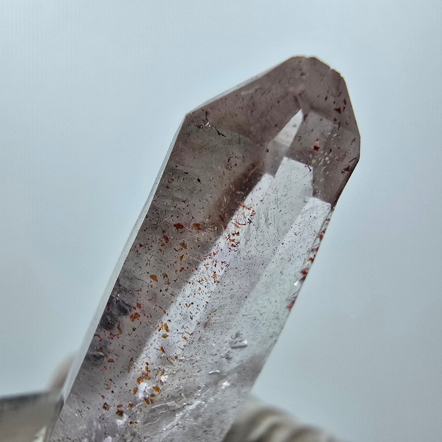 Améthyste fantôme avec hématite Goboboseb, Namibie 34 x 13 x 8 mm