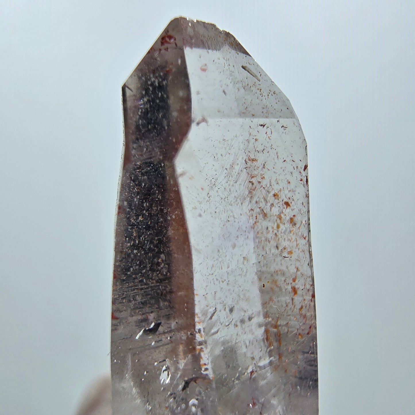 Améthyste fantôme avec hématite Goboboseb, Namibie 34 x 13 x 8 mm