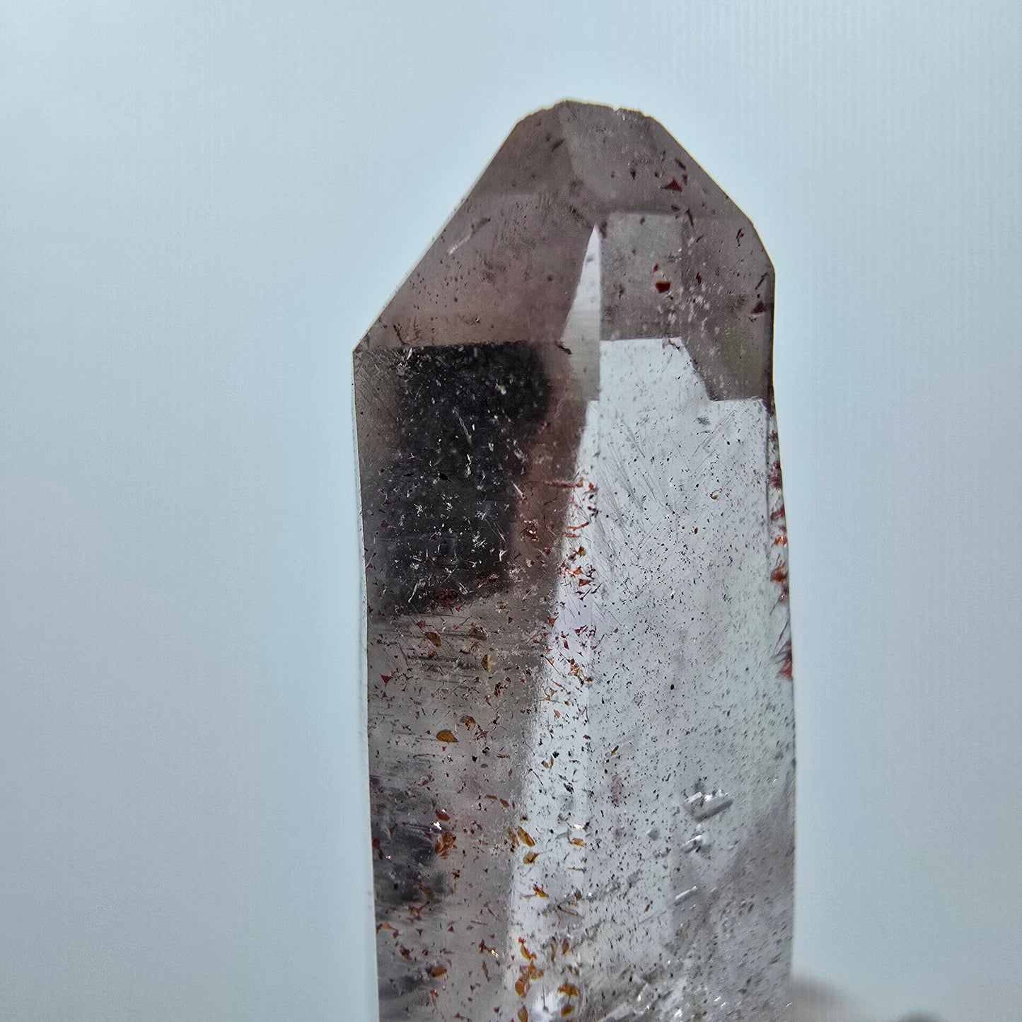 Améthyste fantôme avec hématite Goboboseb, Namibie 34 x 13 x 8 mm