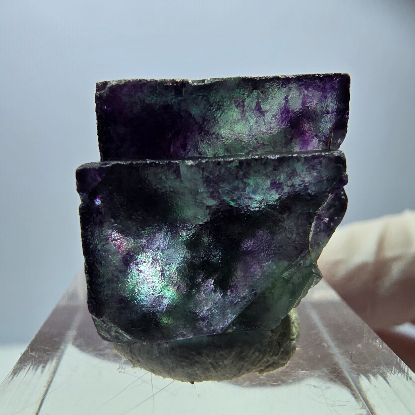 Rare Fluorite Cube Specimen, green purple Okorusu, Namibia 20*19*18mm