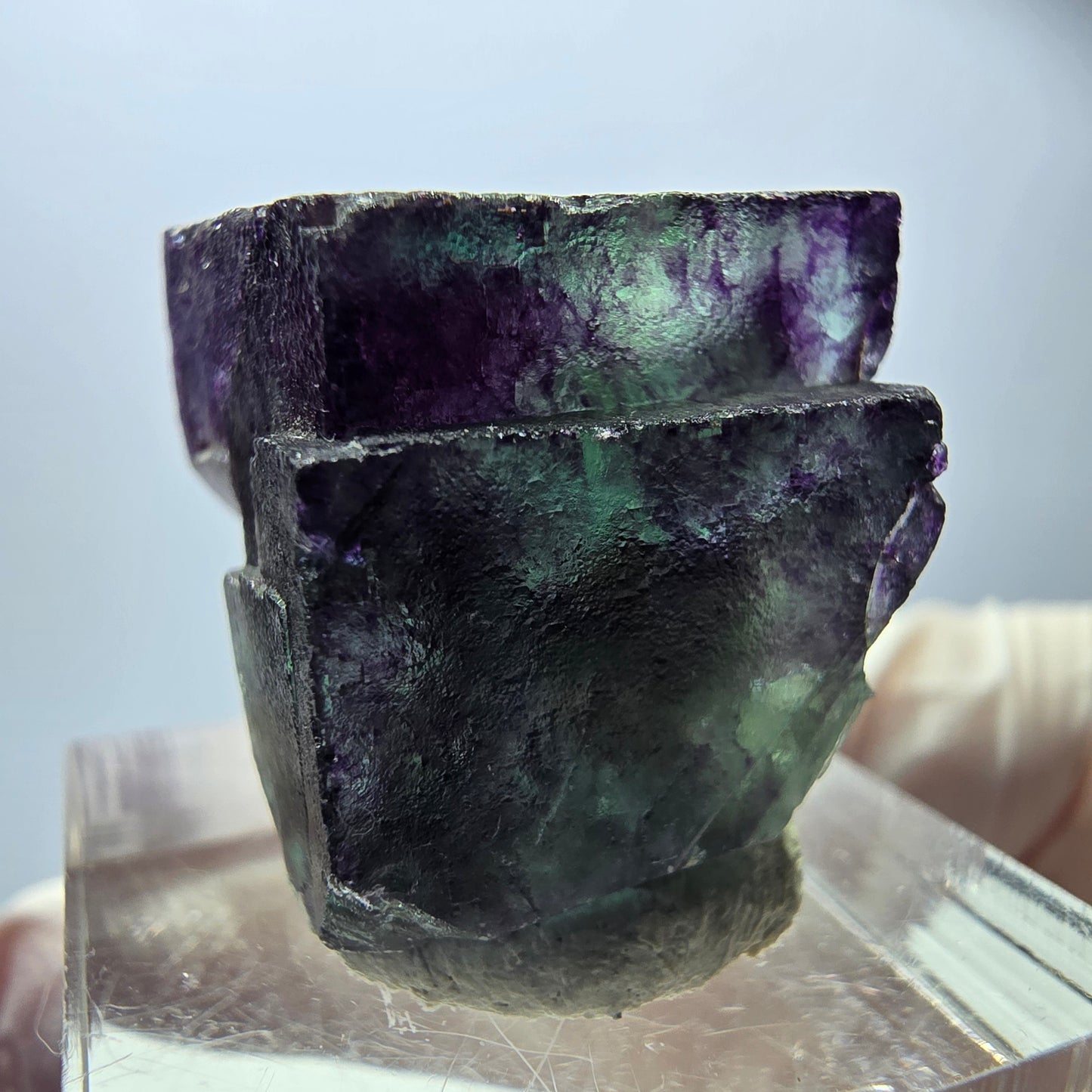 Rare Fluorite Cube Specimen, green purple Okorusu, Namibia 20*19*18mm