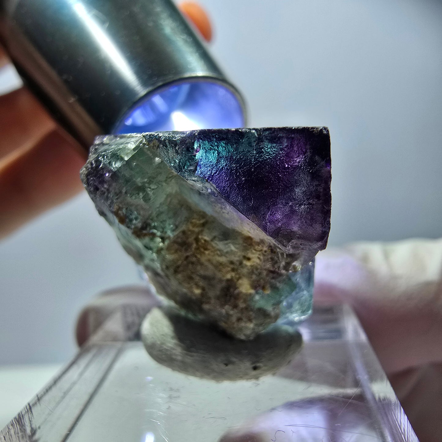 Rare Fluorite Cube Specimen, green purple Okorusu, Namibia 20*19*18mm