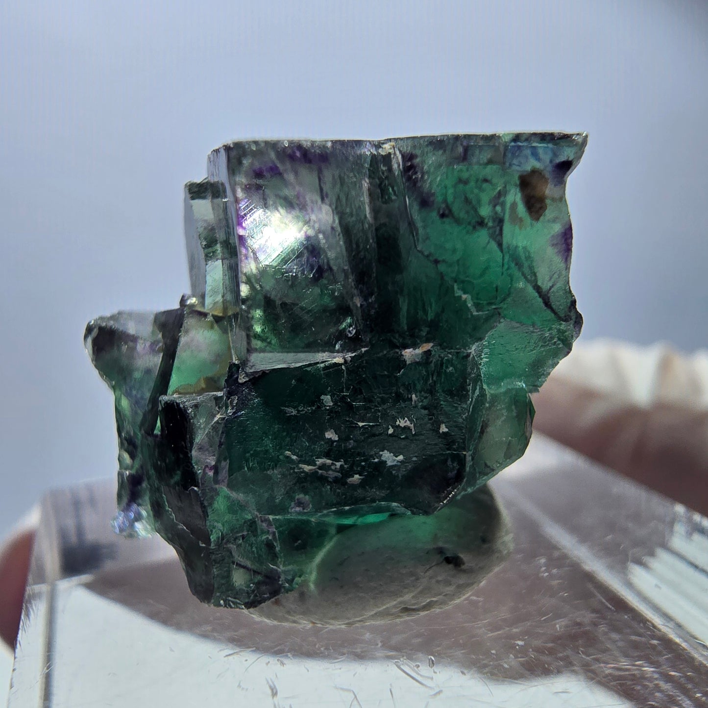 Rare Fluorite Cube Specimen, green purple Okorusu, Namibia 21*16*15mm