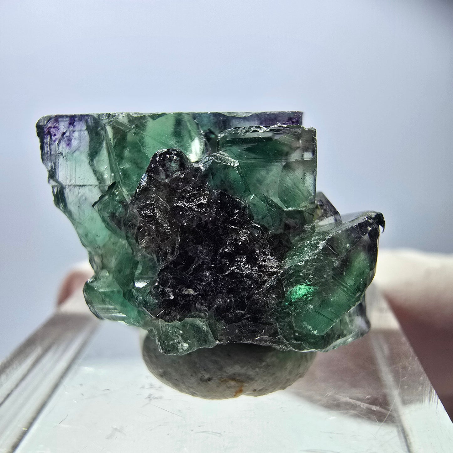 Rare Fluorite Cube Specimen, green purple Okorusu, Namibia 21*16*15mm