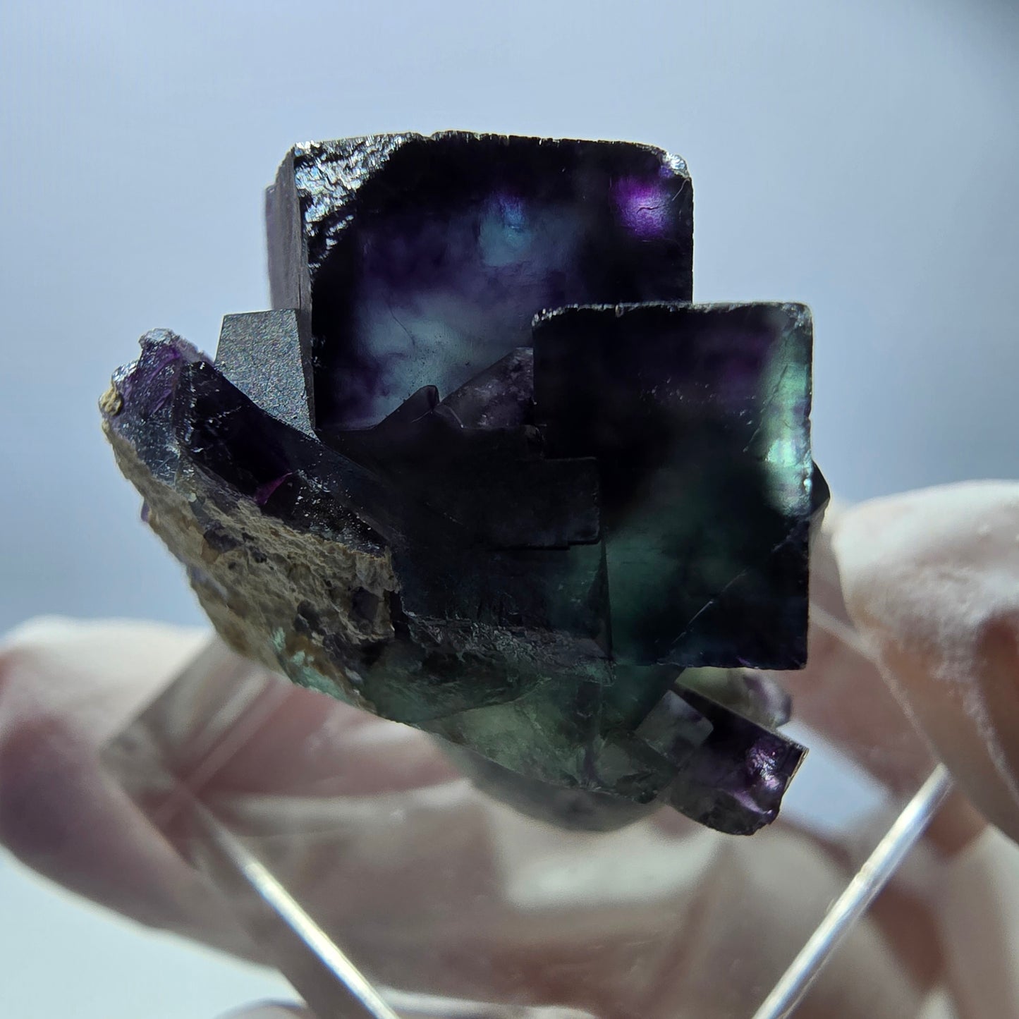 Rare Fluorite Cube Specimen, green purple Okorusu, Namibia 24*21*19mm