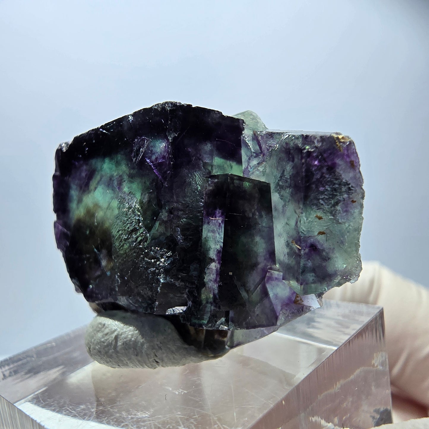 Rare Fluorite Cube Specimen, green purple Okorusu, Namibia 33*20*13mm
