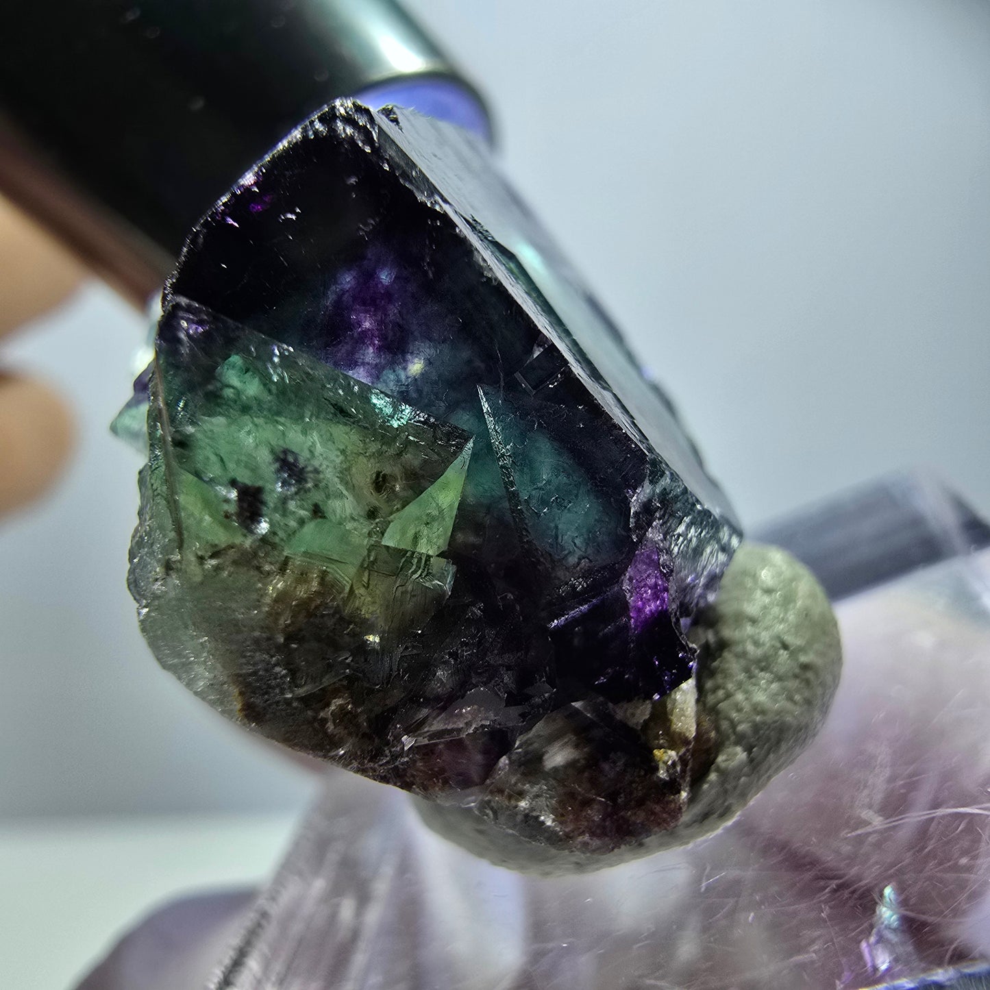 Rare Fluorite Cube Specimen, green purple Okorusu, Namibia 33*20*13mm