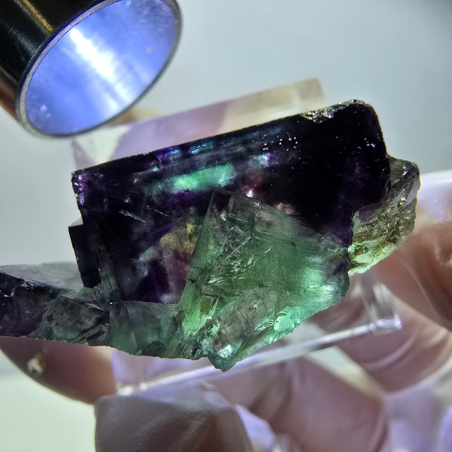 Rare Fluorite Cube Specimen, green purple Okorusu, Namibia 33*20*13mm