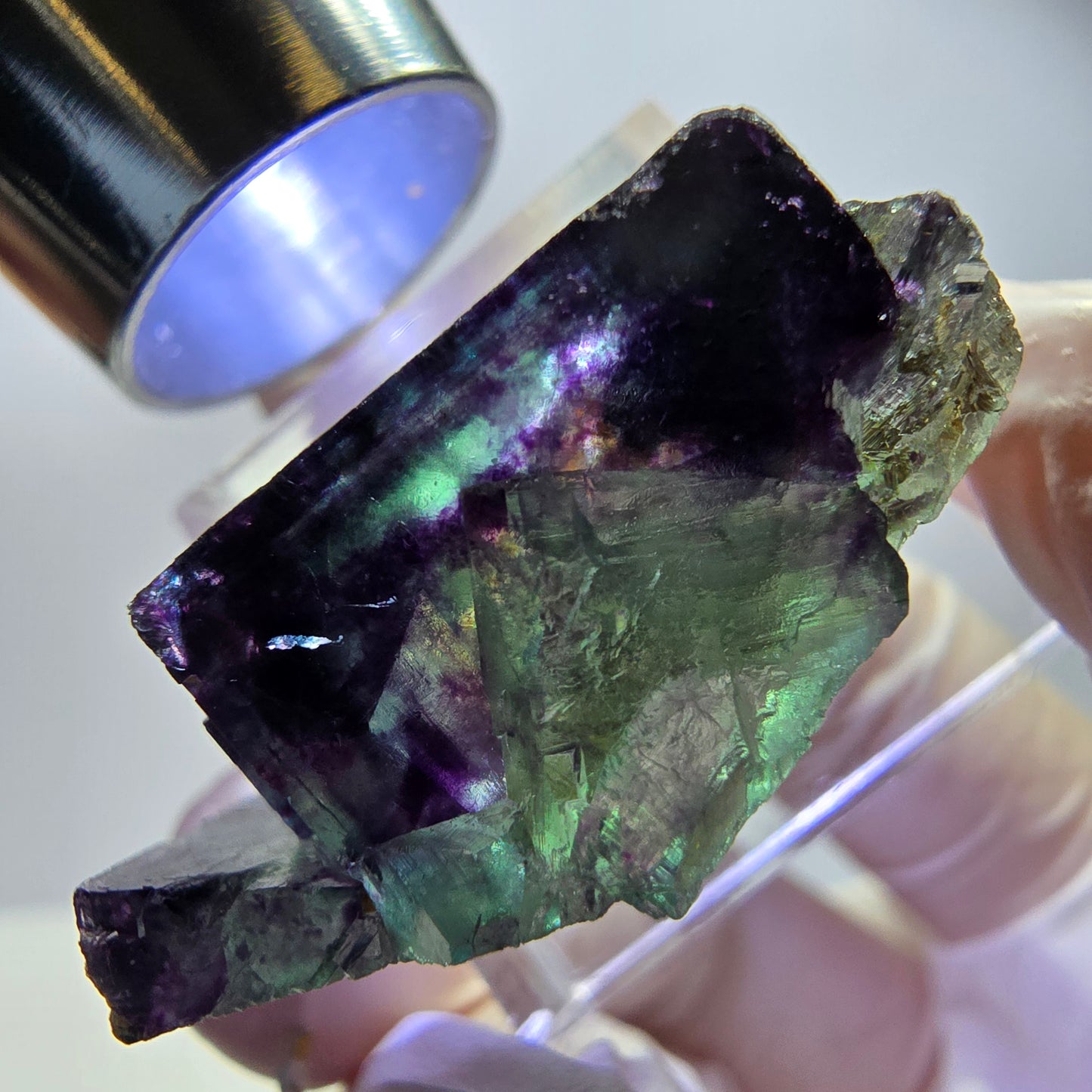 Rare Fluorite Cube Specimen, green purple Okorusu, Namibia 33*20*13mm
