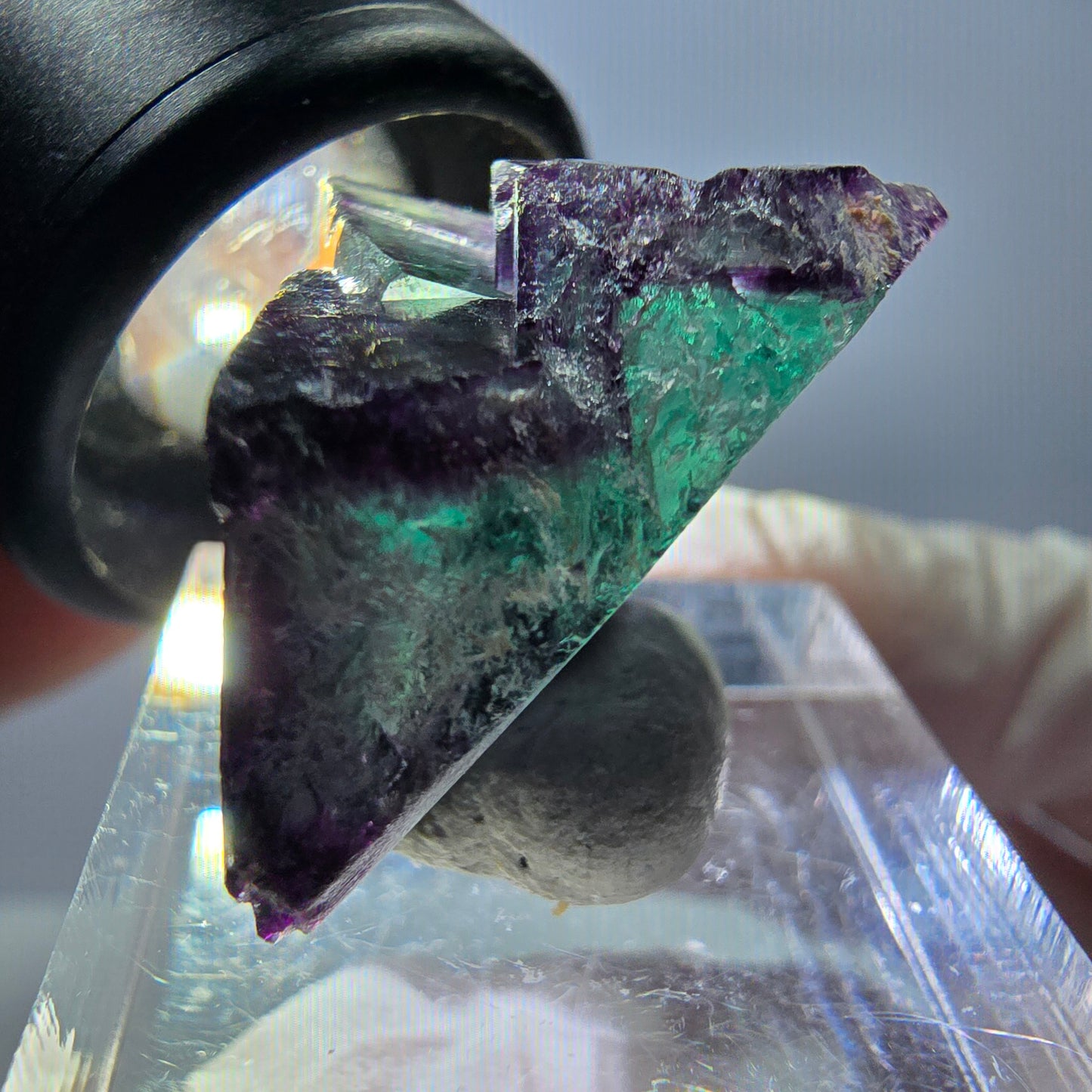 Rare Fluorite Cube Specimen, green purple Okorusu, Namibia 30*18*16mm