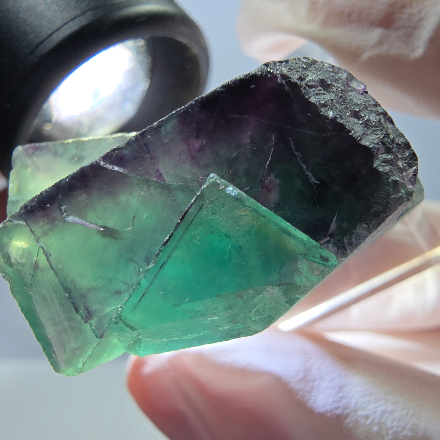 Rare Fluorite Cube Specimen, green purple Okorusu, Namibia 29*28*19mm