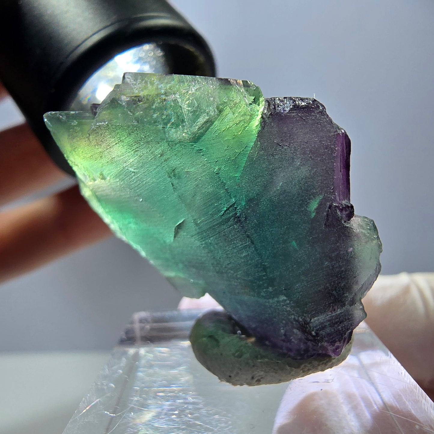 Rare Fluorite Cube Specimen, green purple Okorusu, Namibia 29*28*19mm
