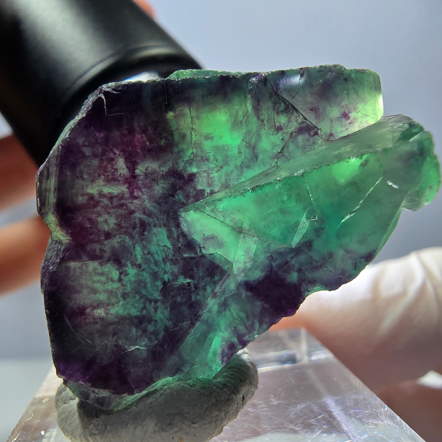 Rare Fluorite Cube Specimen, green purple Okorusu, Namibia 29*28*19mm