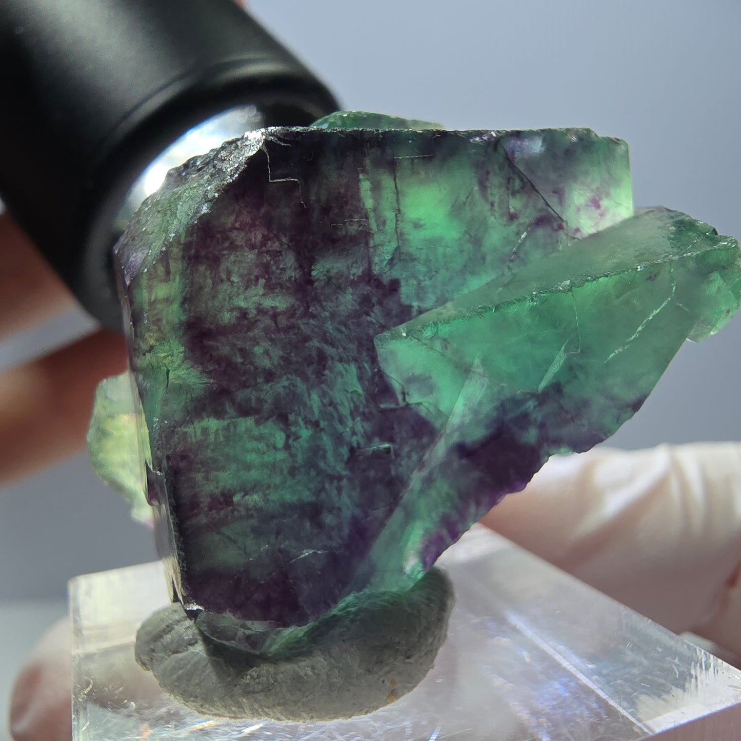 Rare Fluorite Cube Specimen, green purple Okorusu, Namibia 29*28*19mm