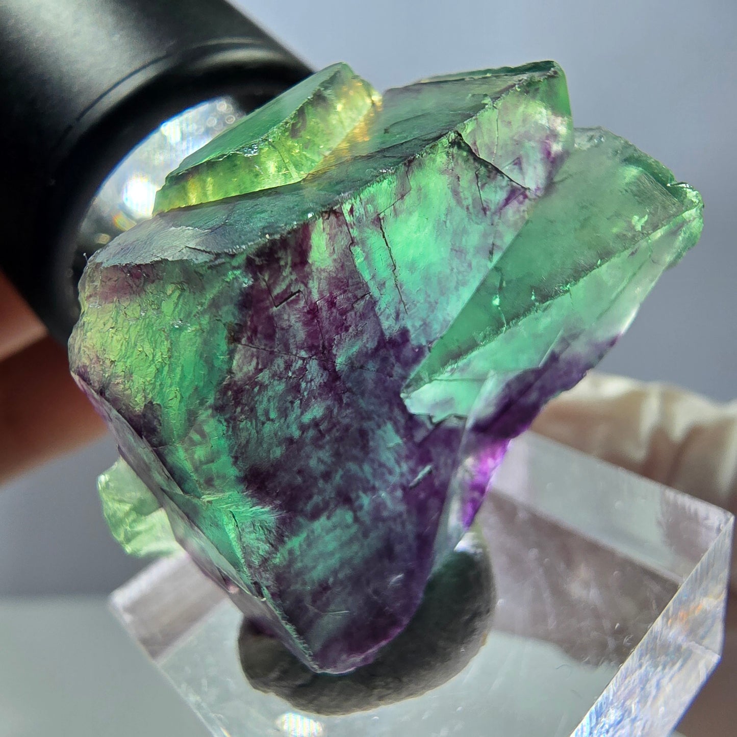 Rare Fluorite Cube Specimen, green purple Okorusu, Namibia 29*28*19mm