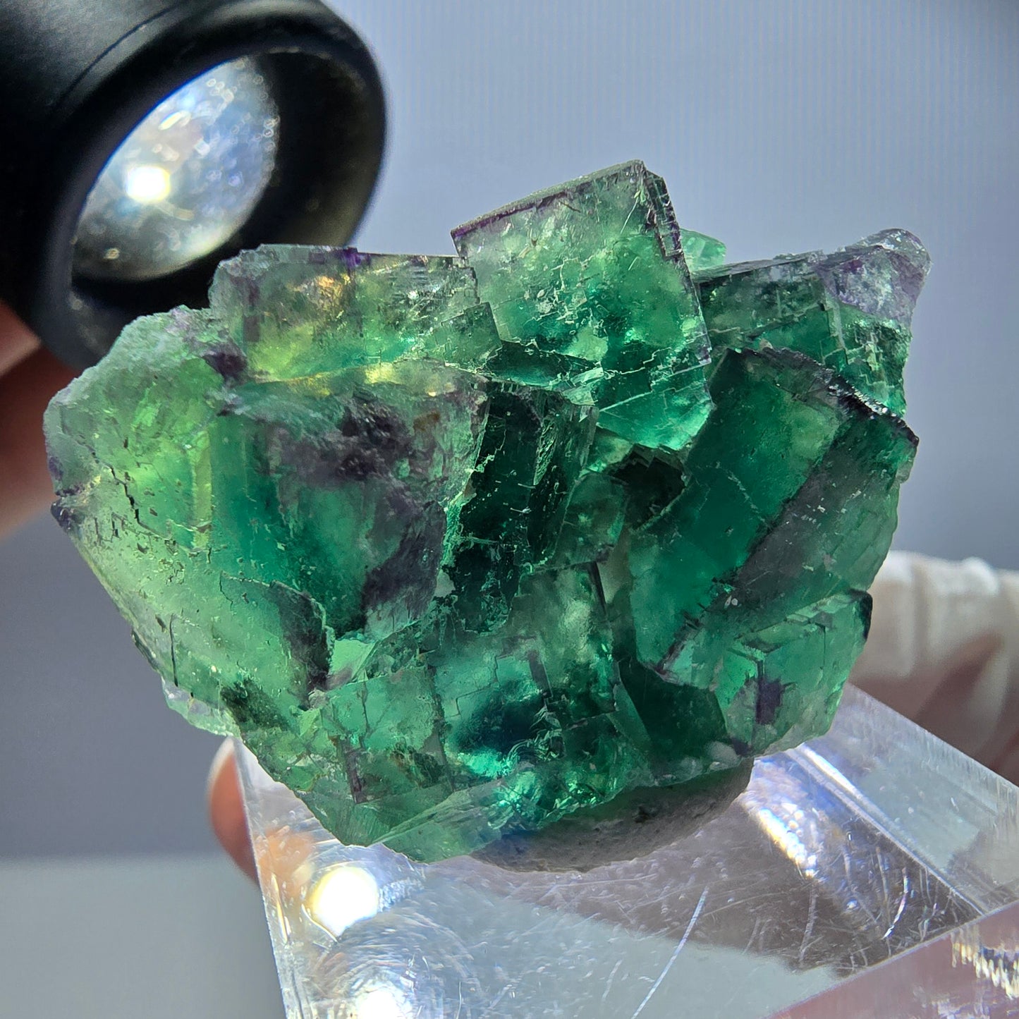 Rare Fluorite Cube Specimen, green purple Okorusu, Namibia 37*25*13mm