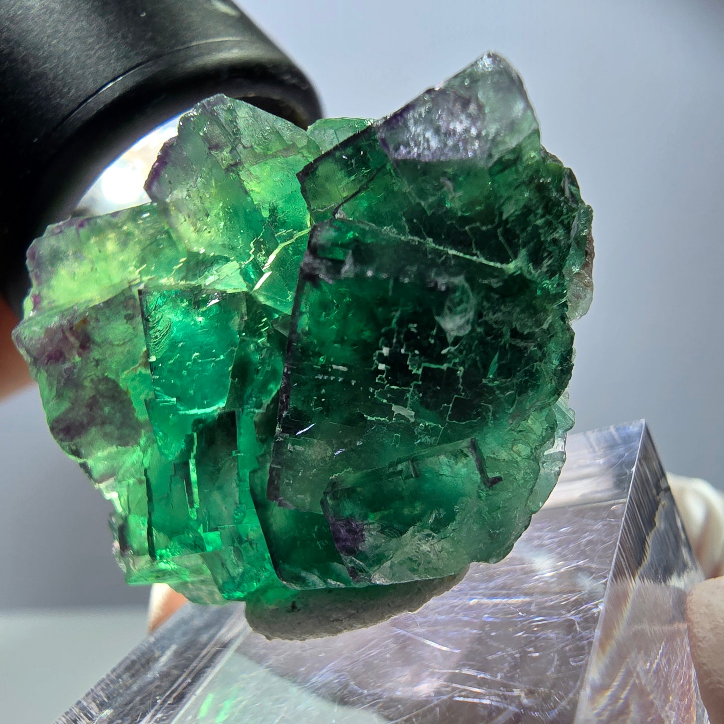 Rare Fluorite Cube Specimen, green purple Okorusu, Namibia 37*25*13mm