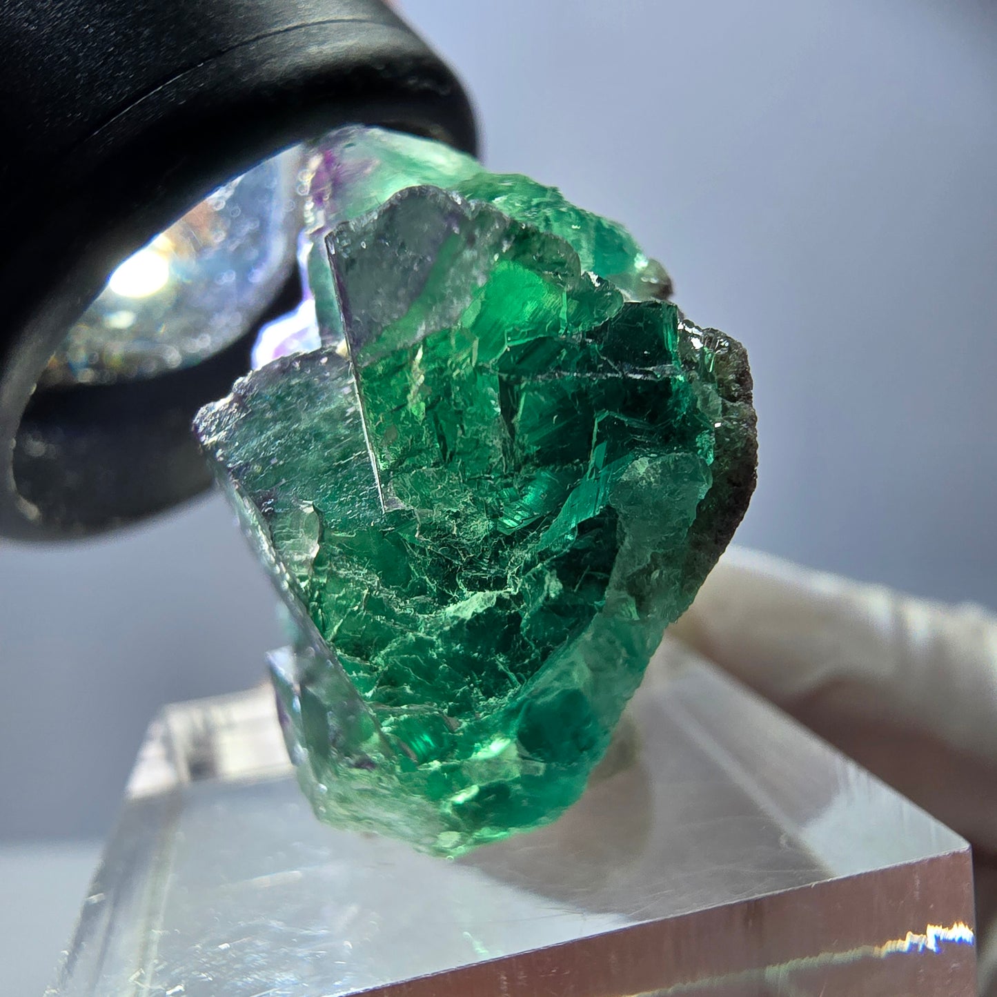 Rare Fluorite Cube Specimen, green purple Okorusu, Namibia 37*25*13mm