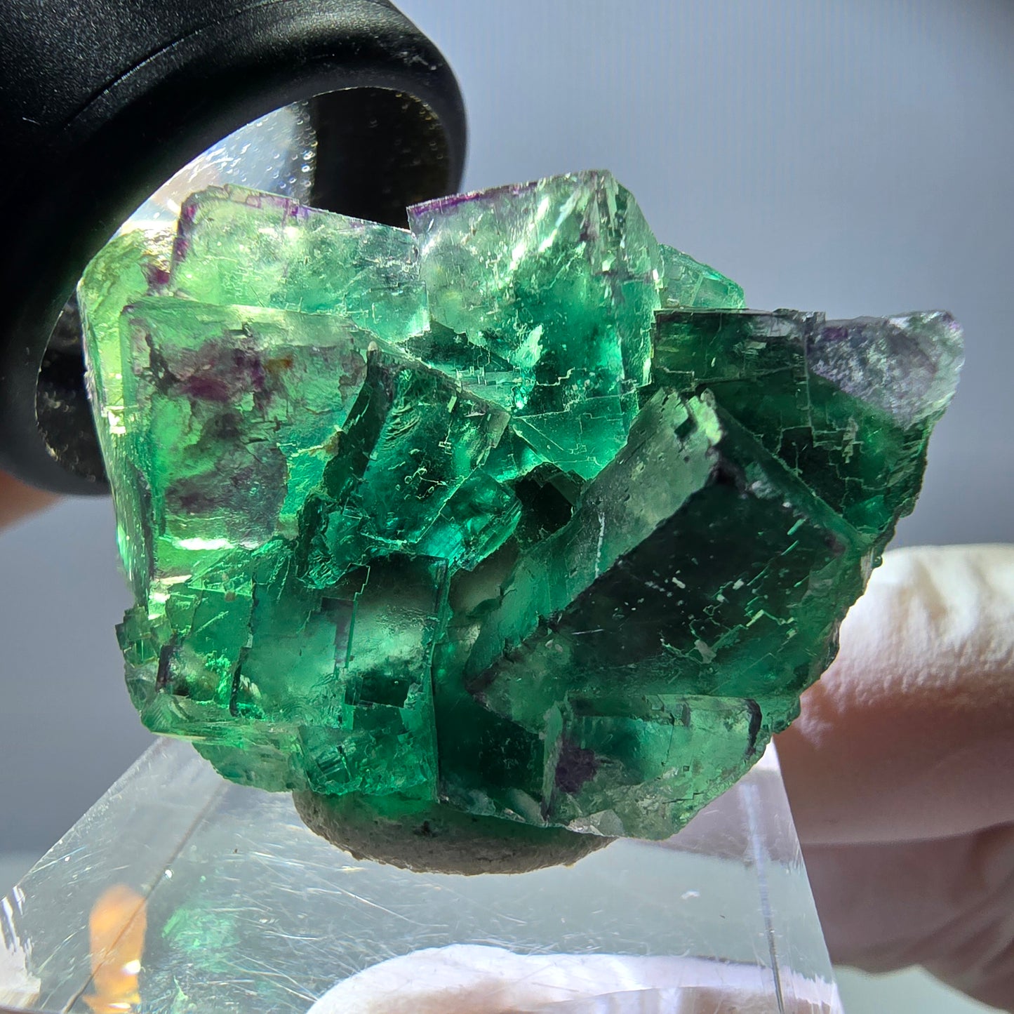 Rare Fluorite Cube Specimen, green purple Okorusu, Namibia 37*25*13mm