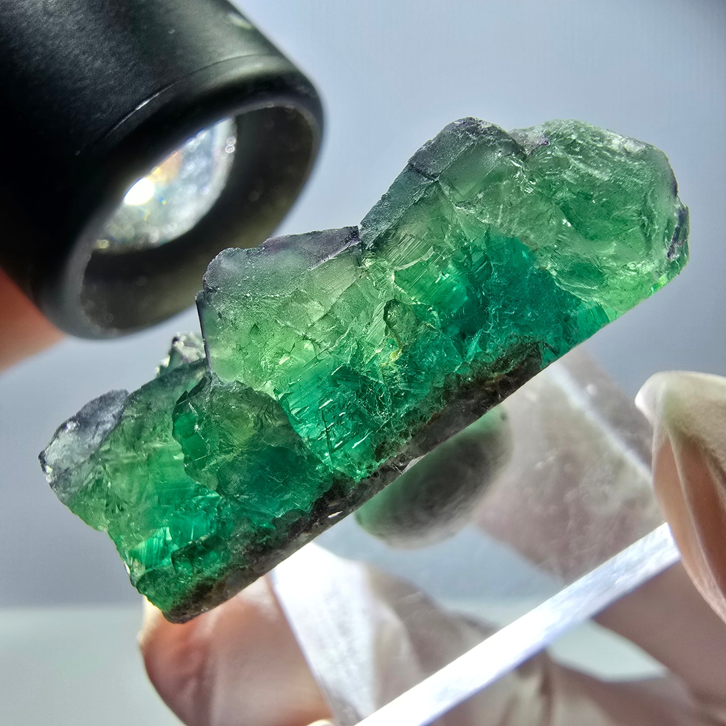 Rare Fluorite Cube Specimen, green purple Okorusu, Namibia 37*25*13mm