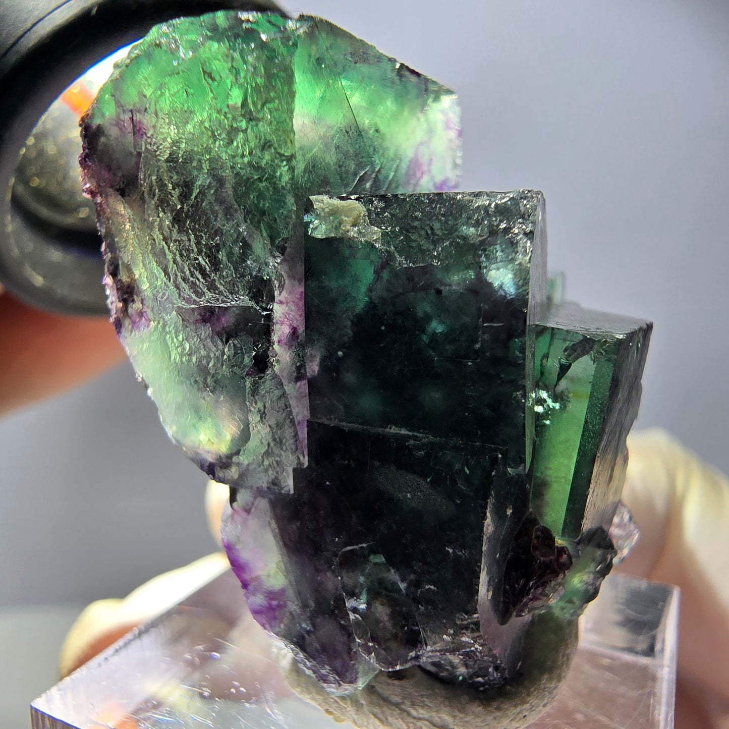 Rare Fluorite Cube Specimen, green purple Okorusu, Namibia 32*27*26mm