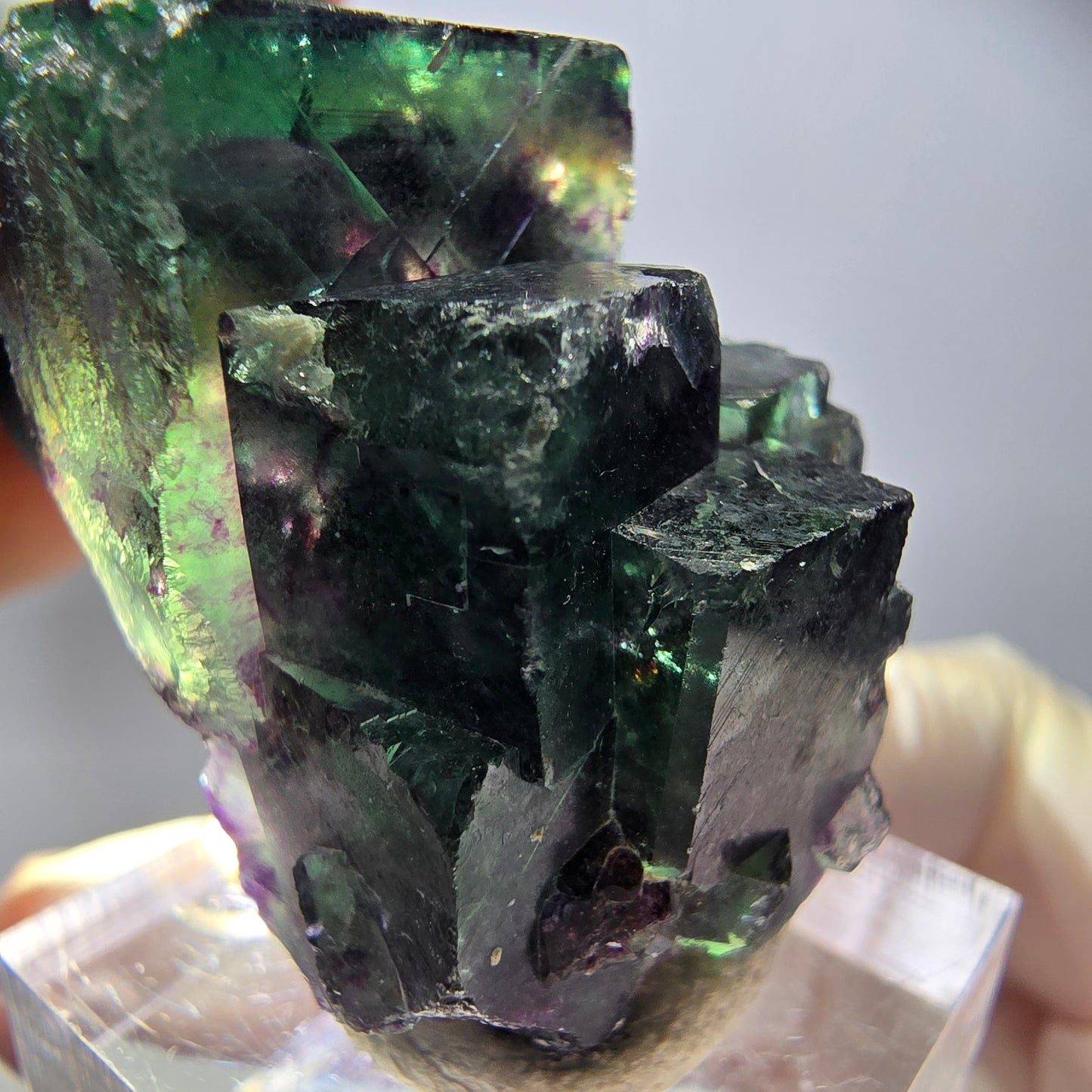 Rare Fluorite Cube Specimen, green purple Okorusu, Namibia 32*27*26mm