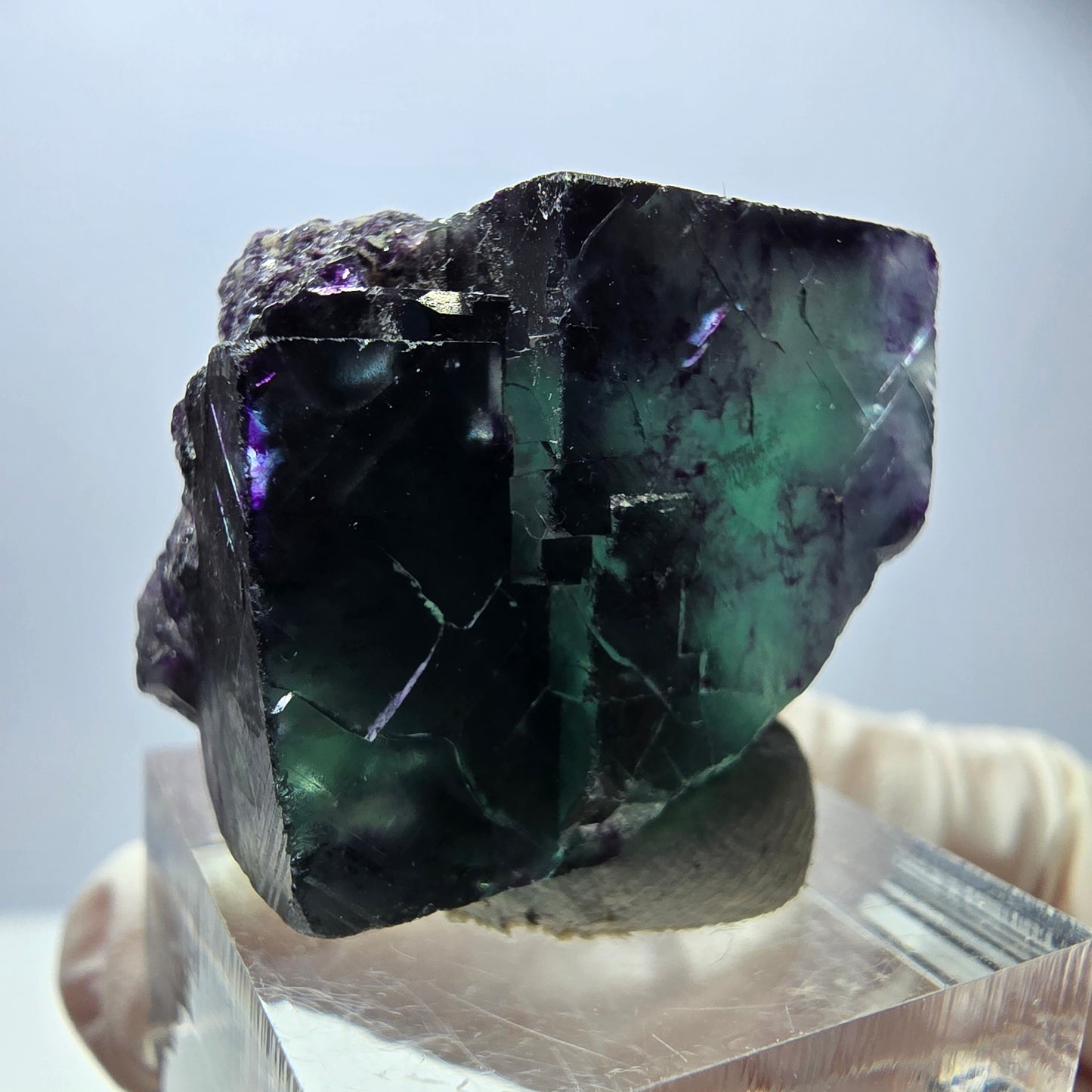 Rare Fluorite Cube Specimen, green purple Okorusu, Namibia 26*23*20mm