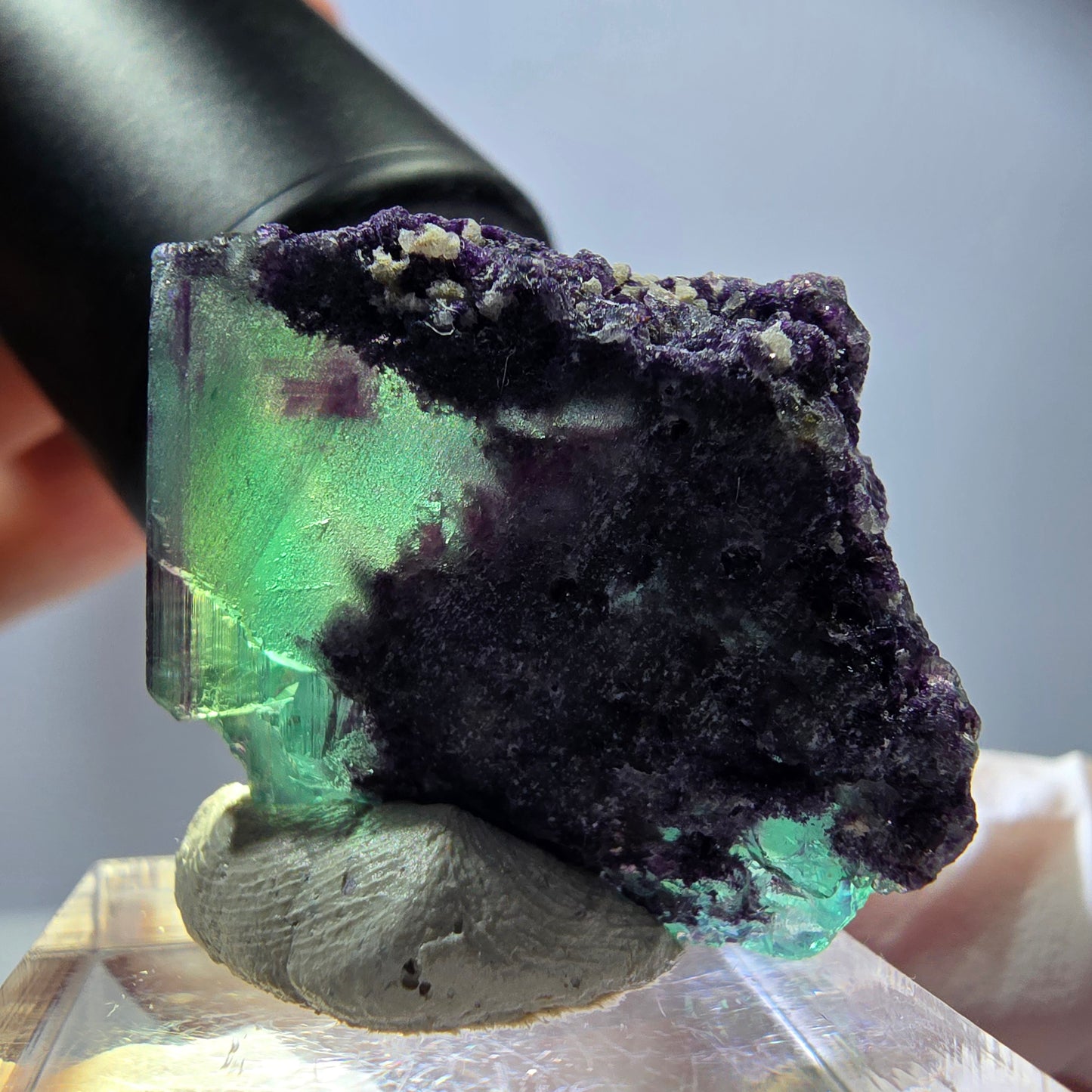 Rare Fluorite Cube Specimen, green purple Okorusu, Namibia 26*23*20mm