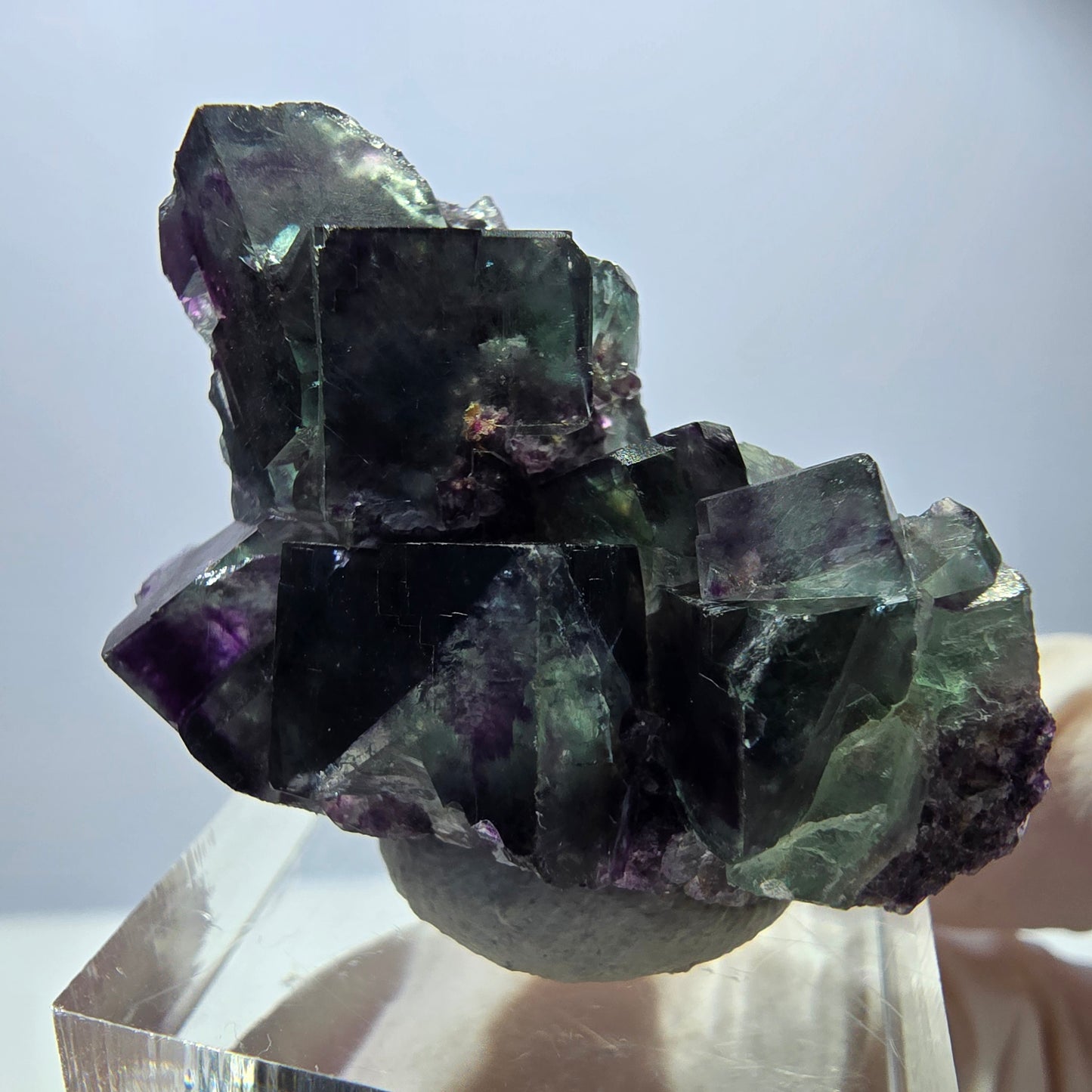 Rare Fluorite Cube Specimen, green purple Okorusu, Namibia 35*24*19mm