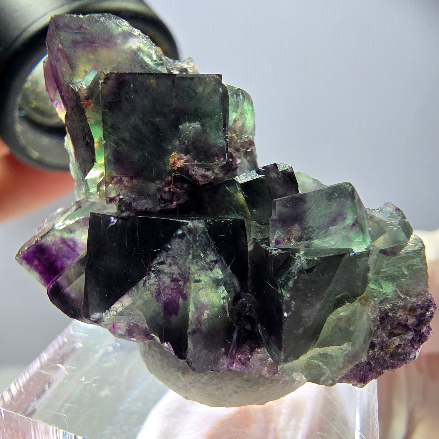 Rare Fluorite Cube Specimen, green purple Okorusu, Namibia 35*24*19mm